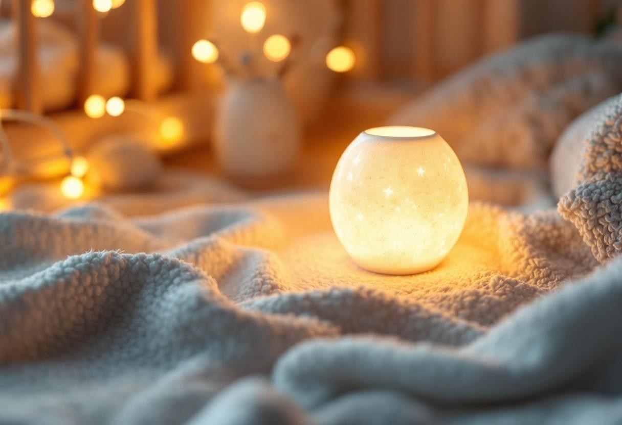 Lumière douce et réconfortante grâce à la veilleuse pour bébé et enfant